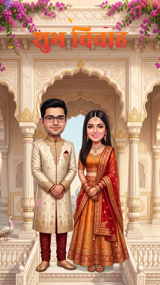 Royal Doors caricature invitation